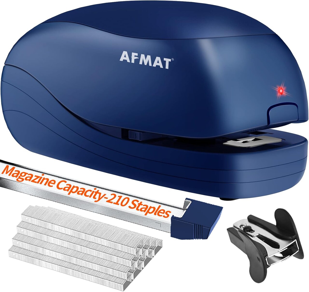 Electric Stapler, Automatic Stapler for Desk, Electric Stapler Desktop, AC or Battery Powered Stapler Heavy Duty, with Reload Reminder & Release Button, 25 Sheets Capacity, Blue